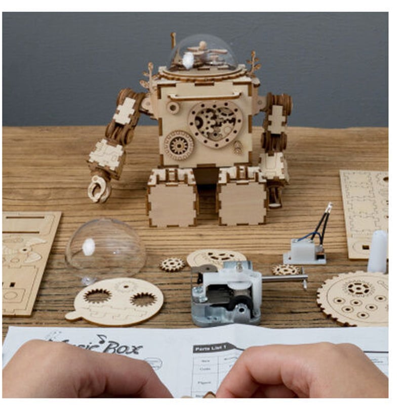 オルゴール】 ROBOTIME ロボット 3D立体パズル Can't take my eye