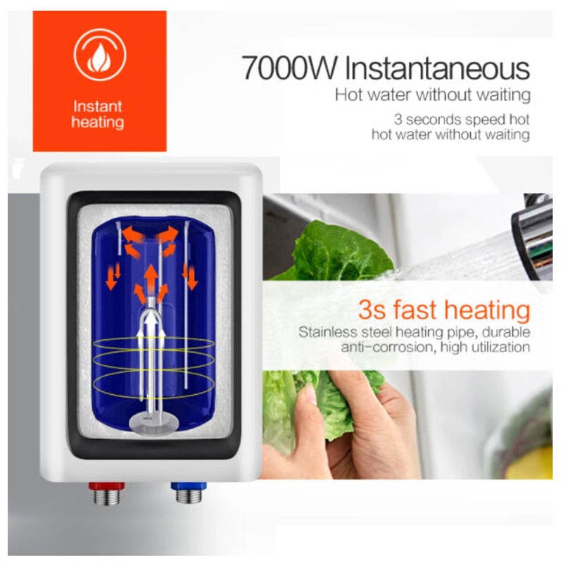 7000W 瞬間湯沸かし器 ヒーター インスタント 電気タンクレス 7000W 瞬間湯沸かし器 ヒーター インスタント 電気タンクレス