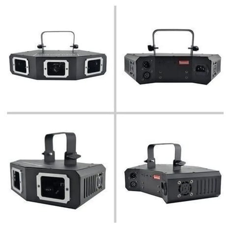 AUCD DMX 3レンズRGBフルカラービーム光ネットワークレーザー光ホームパーティーDJ KTVプロジェクターステージ照明A-X3 パーティーグッズ