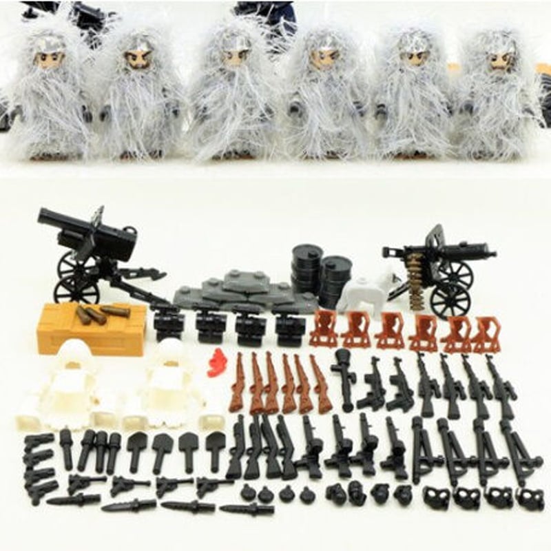 レゴ特殊部隊 ミニフィグ 雪ギリースーツ LEGO互換 スノーギリー 迷彩