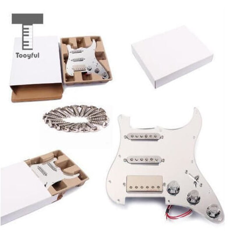 ハムバッカー ストラトキャスターピックガードとピックアップ回路一式