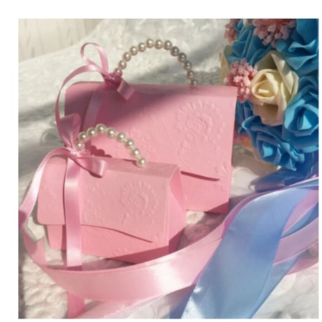 ギフトボックス 10個セット おしゃれ かわいい バッグデザイン ハンドル付 バレンタイン お誕生日会 結婚式 ラッピング プレゼント
