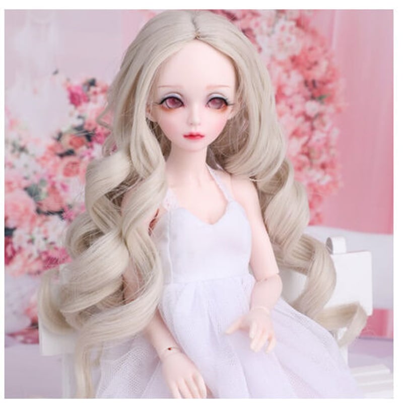 球体関節人形 BJD 1/4 フルセット 美女 巻き髪 本体＋眼球＋服＋靴＋