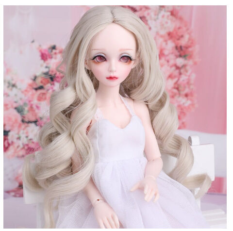 球体関節人形 BJD 1/4 フルセット 美女 巻き髪 本体＋眼球＋服＋靴＋