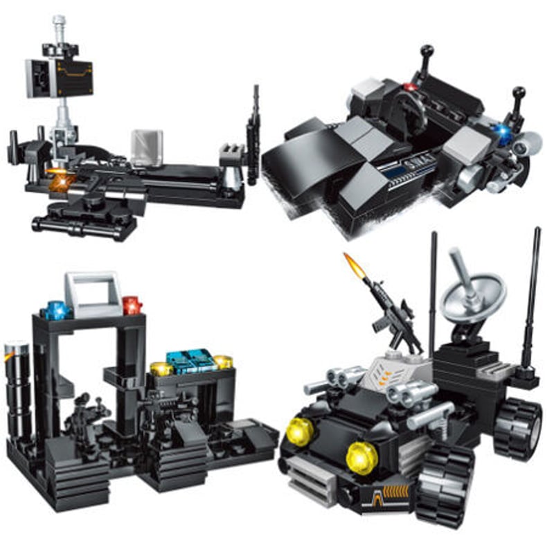 レゴ互換 警察 特殊部隊 ヘリコプター トラック 車両 車 潜水艦 LEGO