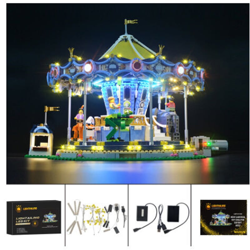 レゴ クリエイター メリーゴーランド カルーセル 10257 互換 [LED 