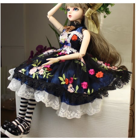 【ロリータ】 BJD 1/3 球体関節人形 60cm フルセット 本体＋眼球＋ウィッグ＋服＋靴 メイクアップ済み カスタムドール 美少女 女の子【プリンセス】