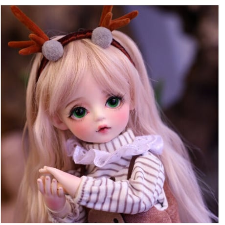 【金髪のパッチリお目目】 BJD 1/6 球体関節人形 美少女 フルセット 30cm 本体＋眼球＋ウィッグ＋服＋靴 メイクアップ済み 女の子 カスタムドール 【大人気商品】
