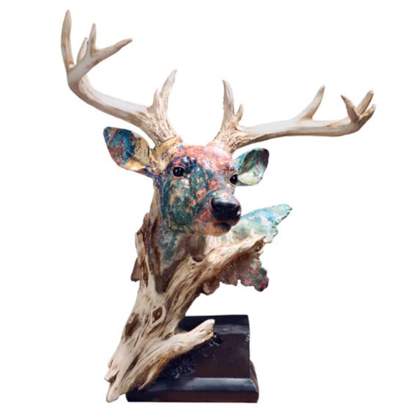 昭和レトロ ヘラジカ へら鹿 鹿の角 置物 オブジェ インテリア レトロ