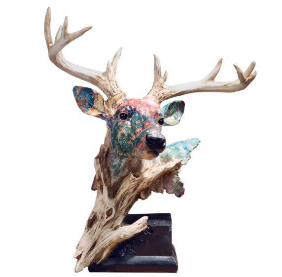 北欧風装飾品置物置物樹脂で鹿の頭を模した置物 北欧風装飾品置物置物樹脂で鹿の頭を模した置物 北欧風装飾品置物置物