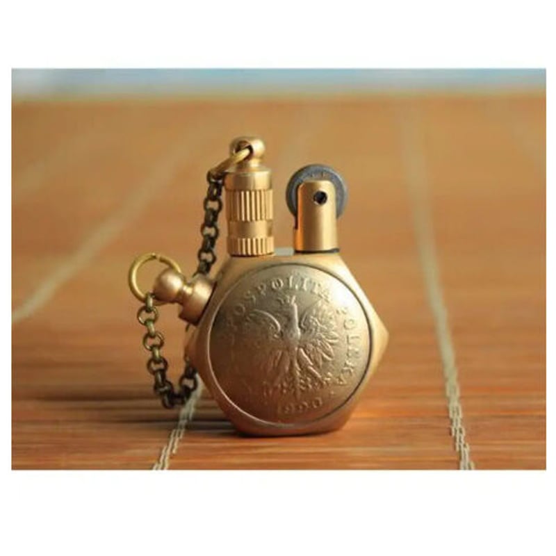 お洒落 ヴィンテージ フリント オイルライター 真鍮 アンティーク