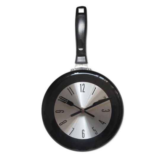 時計 壁掛け フライパンデザイン キッチン 25cm DIY お洒落 かわいい