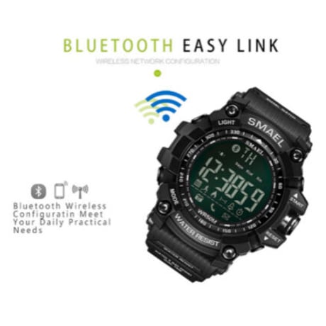 【1617B】 SMAEL Bluetooth スタイリッシュ スマートウォッチ 50m防水 便利 多機能 ブルートゥース 腕時計 LED 日付表示 【海外高級ブランド】