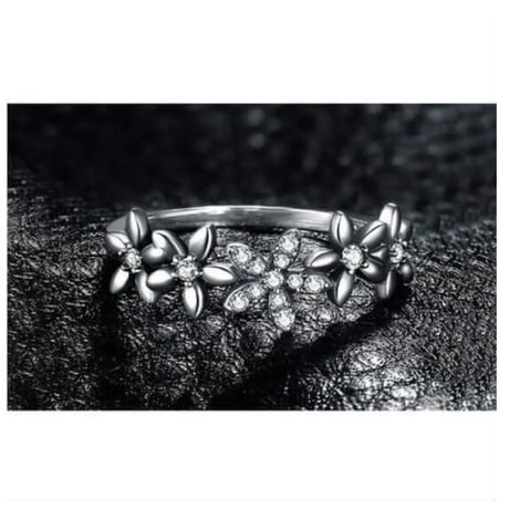 JewelryPalace ヴィンテージフラワー キュービックジルコニアリング