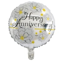 記念日 おめでとうロゴ 風船 "HappyAniversary”  飾り付け お誕生日 結婚式 アニバーサリー