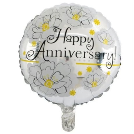 記念日 おめでとうロゴ 風船 "HappyAniversary”  飾り付け お誕生日 結婚式 アニバーサリー