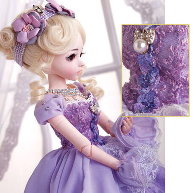 60cm 1/3 サイズ パープルドレス プリンセス かわいい女の子 60cm 1/3 サイズ パープルドレス プリンセス かわいい女の子