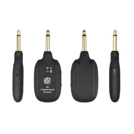 レシーバ 内蔵 充電式 UHF ギター ワイヤレス システム トランス ミッタ