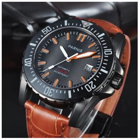 Parnis 自動巻 機械式腕時計 メンズ ダイバー 43mm 200m防水 日本ミヨタ製ムーブメント サファイアガラス