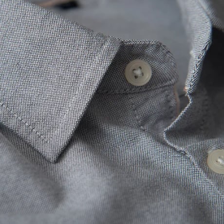 【4色展開】シンプル エルボーパッチ パッチワーク 肘当て オックスフォード コットン 長袖シャツ ビジネス カジュアル