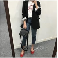 韓国風 PU フラップ ファッション ショルダーバッグ