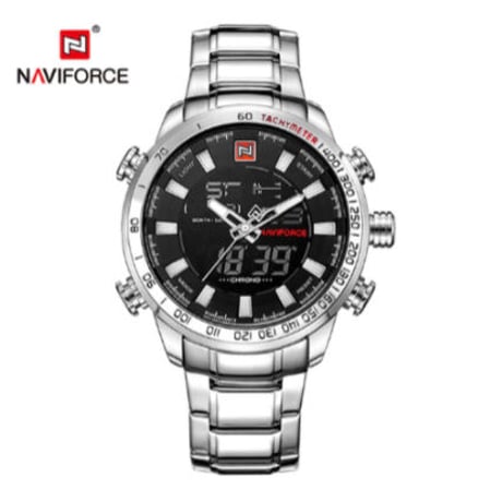 NAVIFORCE 海外高級ブランド 多機能 アラーム クロノグラフ 防水 発光 日付表示 ステンレスベルト クォーツ メンズ スポーツウォッチ 4色展開