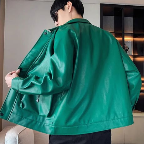 【2色展開】 メンズ PUレザー ジャケット 秋 冬 大きいサイズもあり 韓国風 ストリートファッション