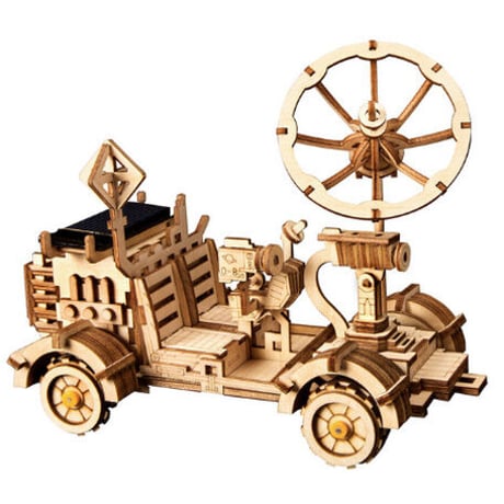 Robotime 3d立体パズル Moon Buggy 組み立て キット ソーラーカー ソーラーパネル モーター付き 木製パズル 自作 お子様へのプレゼントにも★