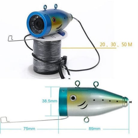 50Mケーブル GAMWATER 7インチモニター 1000tvl 水中カメラ 水中釣りカメラキット 12赤外線LEDライト 釣りカメラ フィッシング