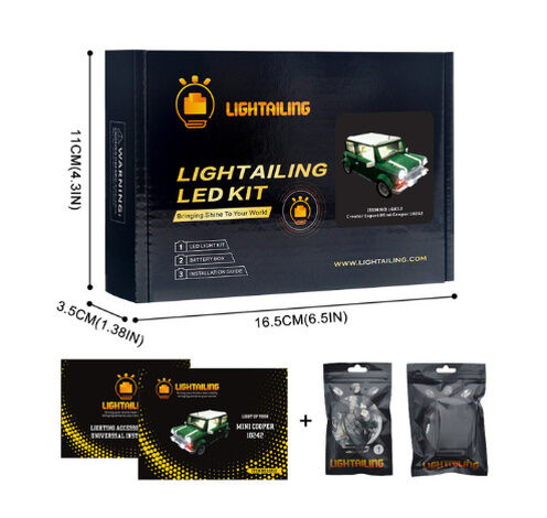 レゴ 10242 ミニ クーパーMk VII 互換 LEDライトキット バッテリー  