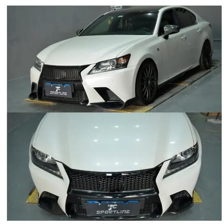 レクサス GS フロントハーフ エアロ カーボン素材 カナード フロントリップ GSF GS350 LEXUS