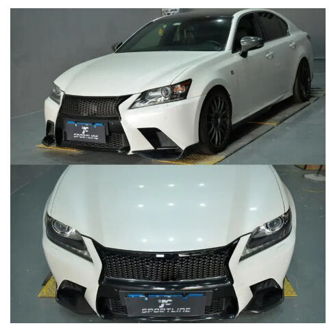 レクサス GS フロントハーフ エアロ カーボン素材 カナード フロント