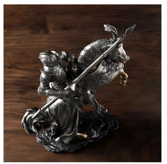 オブジェ】 置物 北欧インテリア 彫刻 ヨーロッパ騎士 アンティーク