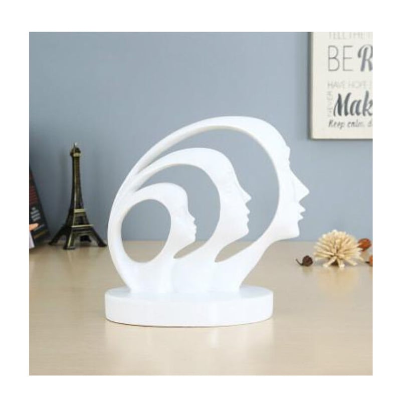 オブジェ】 置物 北欧インテリア 人間の顔 アート ホワイト モダン