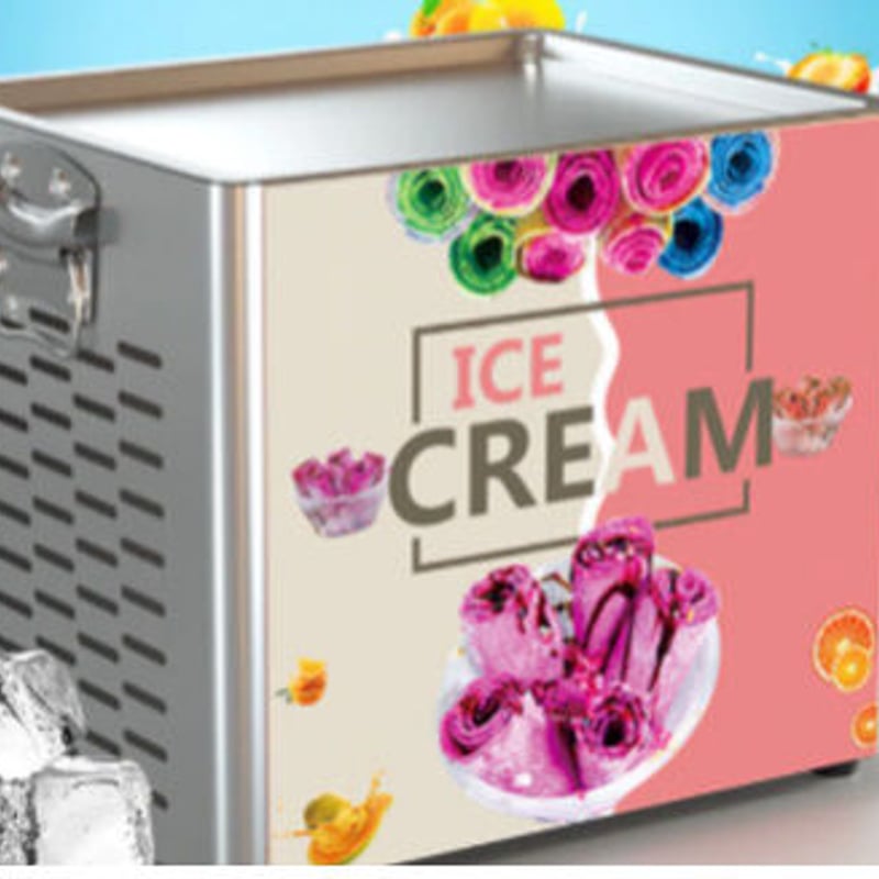 アイスクリームメーカー】 ロールアイス 機械 110V 家庭用 簡単 【業務