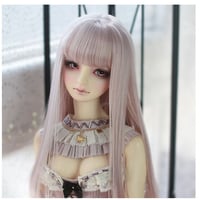 BJD ウィッグ サラサラ ロングヘア 人形用 球体関節人形 カスタムドール ドールウィッグ SD DD YOSD MSD ラベンダー 選べる4サイズ