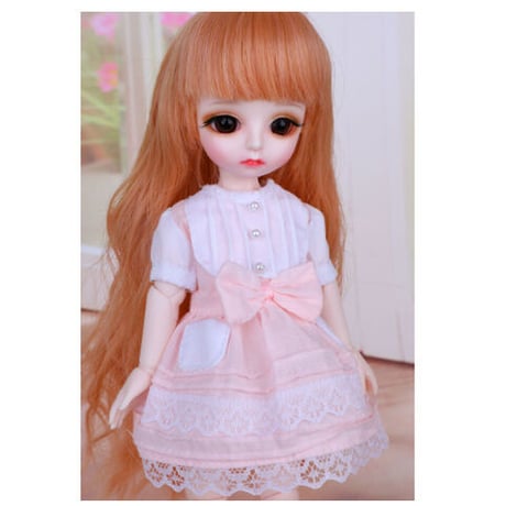 球体関節人形 BJD 1/6 美少女 フルセット 大きな目 本体＋眼球＋服＋靴＋ウィッグ メイクアップ済み カスタムドール 26cm 上品 選べる2色