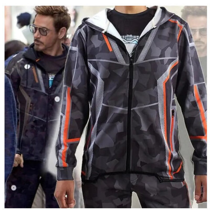 トニースターク　アベンジャーズ　インフィニティーウォー　セットアップ　ジャージ トニースターク アベンジャーズ インフィニティーウォー