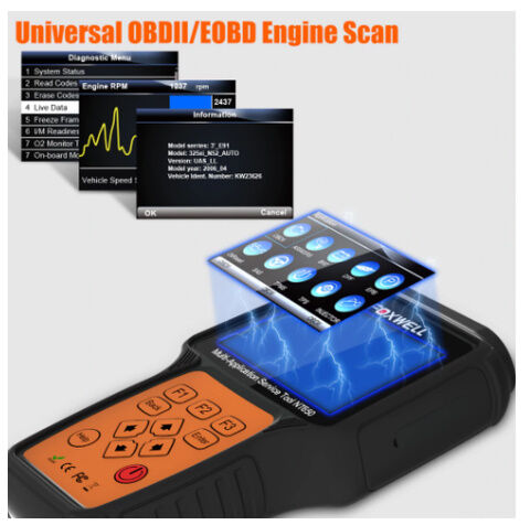 FOXWELL NT650 故障診断機 日本語対応 車 OBD2 スキャンツール 自動車