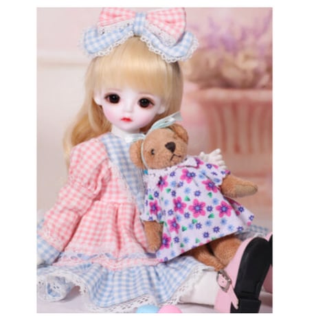 球体関節人形 BJD 1/6 フルセット 本体＋眼球＋服＋靴＋ウィッグ＋メイクアップ済み カスタムドール ロリータ かわいい 女の子 美しい 26cm 選べる2色