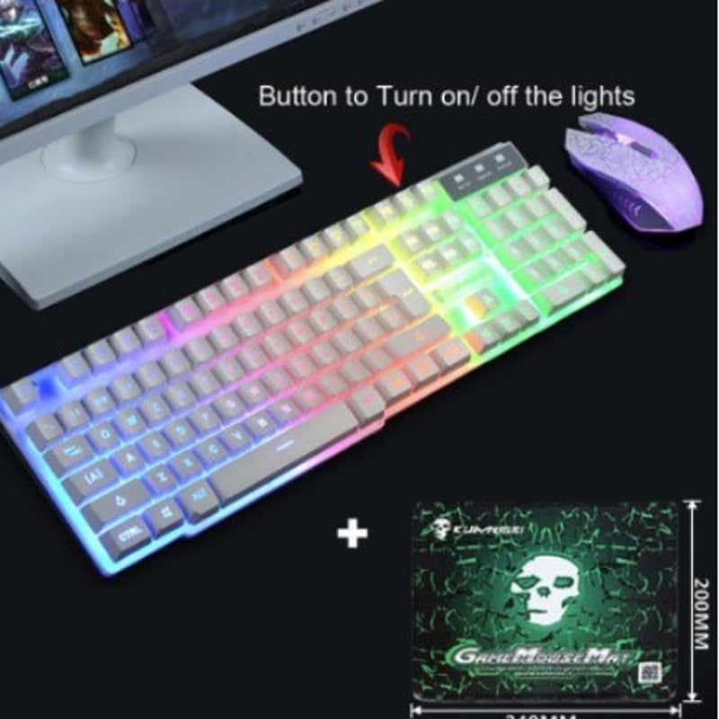 ゲーミングキーボード レインボーLED 有線 Led レインボー イルミネーション Usb ゲーミング キーボード