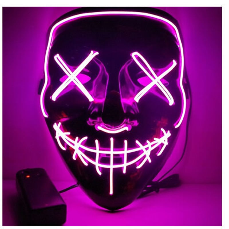 光るマスク ハロウィン LEDマスク ハロウィン仮面 コントローラー付き