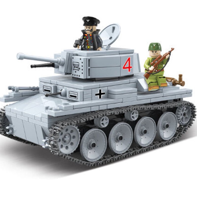 レゴ互換 戦車 LT-38 ミニフィグ ドイツ軍 ライトタンク 軍用車両 第二