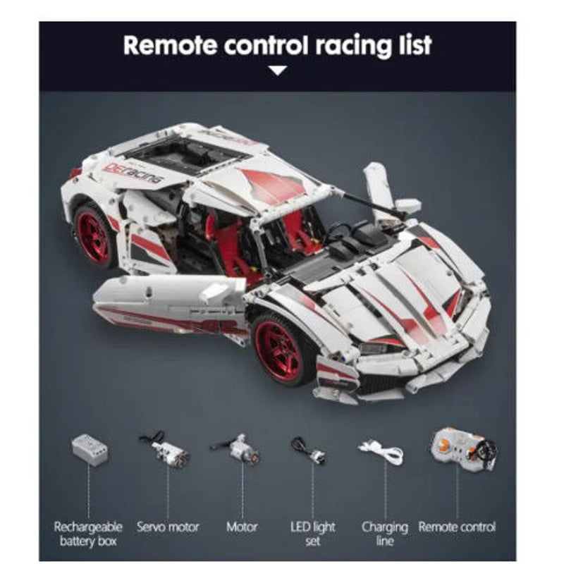 レゴ互換 ラジコン仕様 ランボルギーニ ウラカン RCカー 1696