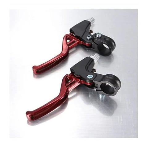 自転車用ブレーキレバー 左右１ペア サイズ 14.5×9 ブルー レッド ブラック シルバー シングルスピード ピストバイク BMX