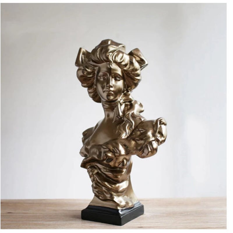 オブジェ】 置物 北欧インテリア 彫刻 ヨーロッパ 女性 貴婦人