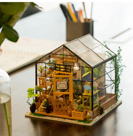 0522c♡ミニチュアキャビネット♡デニムパッチワーク ドール