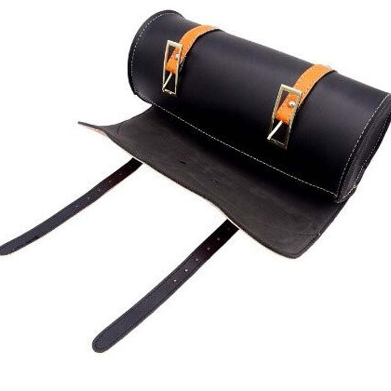 オールドスタイル モーターサイクル レザー バイクフロントバッグ