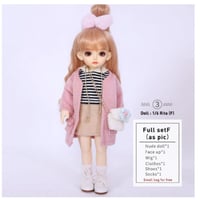 球体関節人形 1/6 リタ フルセットE うさぎ 耳 BJD 本体＋眼球＋ウィッグ＋衣装＋靴＋靴下＋メイクアップ済み 手作り 女の子 カスタムドール 可愛い 衣装 人気