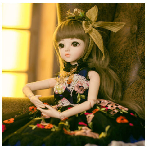 球体関節人形 メイク済 BJD コスプレ 本体＋服＋靴＋眼球＋ウィッグ 1